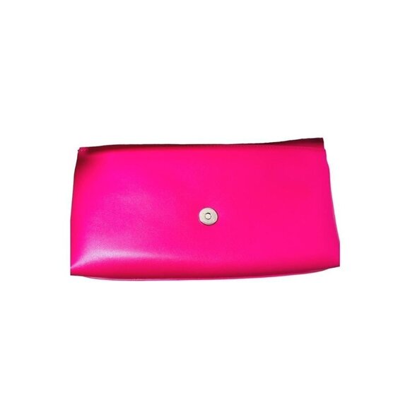 Rebecca Minkoff Womens Hot Pink Leather Fold Over Chain Strap Crossbody Bag New - Picture 8 of 16